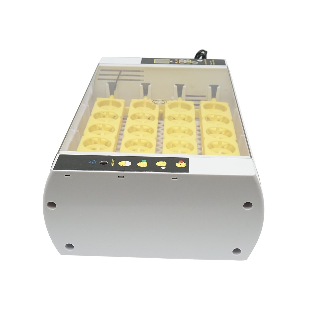 Incubator automat 24 oua 60W, 220V, rotire automata, control temperatura, umiditate, afisaj electronic, tava iluminata LED